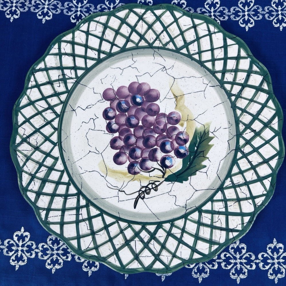 Vintage Cornucopia Raymond Waites American Designer  11" Grapes Plate